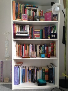 tidied book shelf